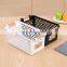 Whosale  Plastic Storage Basket Household Black Basket organization with Handles for Home Office Closet