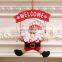 Merry Christmas Cute Santa Claus Snowman Door Hanging Christmas Tree Home Decor Ornaments Xmas Gift New Year Decoration