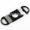 Black Custom Logo Double Blade Guillotine table top plastic Cigar Cutter