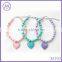 crystal stone heart pearl cat pendant necklace