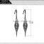 Elegant Black Gun Plated Night Party CZ Jewelry Luxury Occasion Fish Hook Earrings