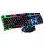New Design G21B Wired Keyboard Mouse Set Computer Mechanical Led Waterproof Keyboard Mouse Combo