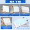 Adjustable PP Folding Slant Writing Board 14x12 Inch White