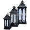 metal lantern with black antique finish/ candle holder glass black lantern manufacture