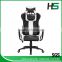 Professional design first class black and white PU leather chair for pc gaming
