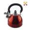 1.5L best quality whistling kettle with color stainless steel material