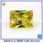 Synthetic Golden Yellow Rectangle CZ Gems