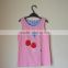 Birthday &party cherry vest dress latest design baby girl dress