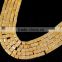 AAA Beautiful Natural 24k Gold Plated Copper Rondelle Square Shape Beads Finding Beads 7 inch 4-5mm Matte Finish Beads
