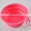 portable extensive silicone foldable pet bowl gel pet feeder salad fruit bowl