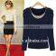 spring 2014 Fashionable shaped Ladies Crochet sweater with round neck
