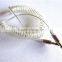 Factory Direct Sale Flexible Dc3.5m to Dc3.5m Spiral Metal Transperant Cable Extend Stereo Audio Aux Cable