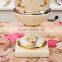 Hand paint rose flower golden outline decorative table lamp in Bedroom