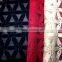 snowflake woollen yarn embroidery on organza fabric for dress