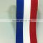 Supply 25mm 50 mm France flag webbing ,French flag country metal ribbon blue white and red striped ribbon                        
                                                Quality Choice