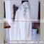 Fashionable Embroidered White Cotton Nightdress/Dressing Gown