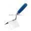 11cm External Corner Stainless Steel Trowel with Silver-blue Wooden Handle