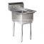 1 One Bowl Commercial Stainless Steel Compartment Sink for Restaurant Kitchen