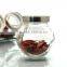 3pcs Glass Storage Jar For Spice With Metal Cap And Shelf