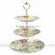 Ceramic porcelain cake stand 3 tiers fruit plate wholesale