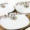 Ceramic square dinner set, porcelain dinnerware,flower pattern dinnerware set