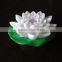 Plastic floating led lotus light with timer and remote control for decoration