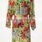 Wholesale organic girls cotton wedding floral bath robe