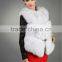 Full Skin Fox Fur Vest / White Color Fur Vest For Women Winter