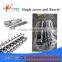 65/132 80/156 Conical Twin Screw and Barrel for Plastic Pipes/PP PE Bottle Extrusion