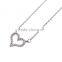 Mother's day gift valentine's day gift 925 sterling silver heart zircon necklaces