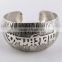 Devotional Engraved & Embossed !! 925 Sterling Silver Cuff Bangle, Silver Jewelry Wholeseller, Silver Jewelry Exporter