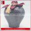 black ceramic spice jar with lid
