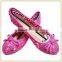 New arrival women girl shining color Floral Lace Ballerina comfirtable and soft sole casual shoes                        
                                                Quality Choice