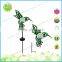 Bird with a crackle glass ball led solar garden street light