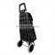 2015 China cheap promotional foldable bag with two wheels shopping cart bag