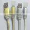 XO metal data cable with embedded LED flash light for Apple