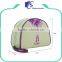 Customized white U shape 600d polyester cosmetic bag with handle