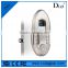 Polished chrome fingerprint lock for office and home