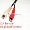 RCA Splitter/Adapter Socket x2 (Female) to 3.5mm Jack (Male) Gold