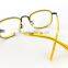 G3527-LQ0096 Latest fashion lady make up yellow slim metal reading glasses