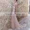 KE5141 New Arrival pink sexy mermaid one shoulder chiffion beaded long dress prom Dresses in arabic dress 2015