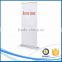 Portable full aluminum water drop roll up banner stand, wide base roll up display, broad base roll up stand