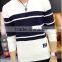 Mens V Neck Long Sleeve Pullover Latest Colorful Stripes 100%cotton Fashion Knitted Sweater
