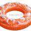 High quality inflatable donut pool float swimming ring yellow