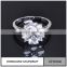 Delicate 2015 925 Sterling Silver Rhodium Plated Silver Ring Wholesaler Flower Ring