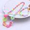 Wholesale Newest Fashion Candy Color Pendant Necklace Bracelet Set Girls Child Dress Jewelry Acrylic Beads Necklace