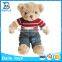 Wholesale plush bear with cloth custom anim toy bear plush