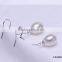 925 Silver Drop Earrings, White Pearl Earrings, Teardrop Dangle Earrings