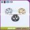Beautiful shiny plating custom sewing metal badge for clothing