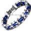 Men stainless steel silicone link chain bracelet